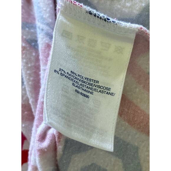 LANDS END Womens Size Small (6-8) Short Sleeve Retro Print Tee T Shirt Top - Picture 7 of 9